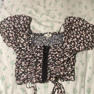 Cute Floral Meraki Crop Top